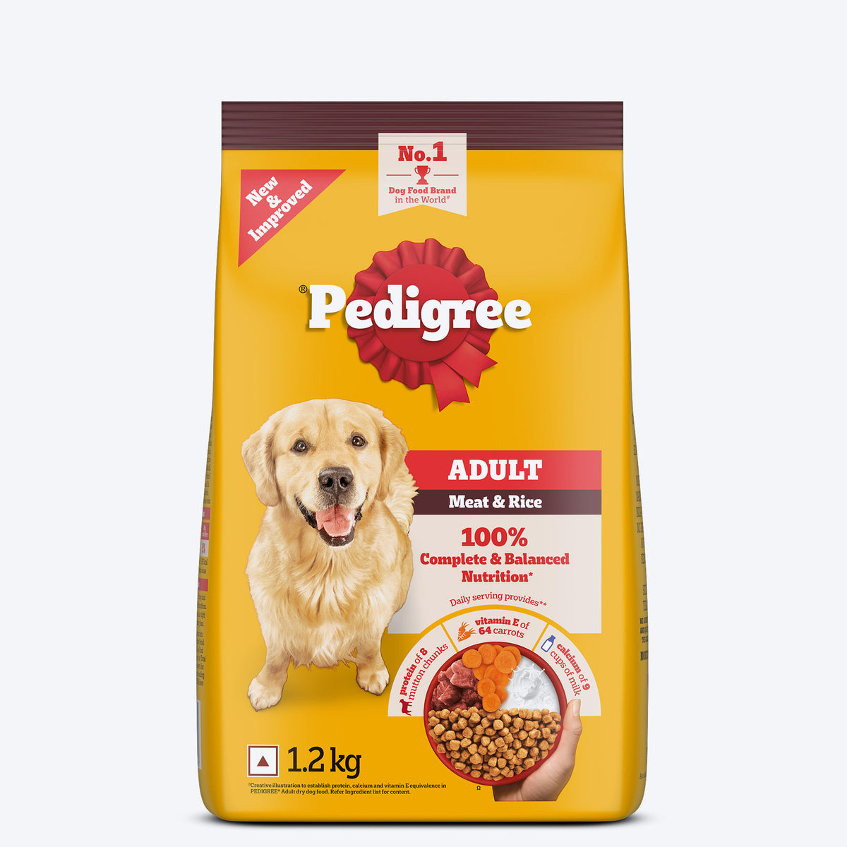 Pedigree Meat & Rice Dry Food For Adult Dog