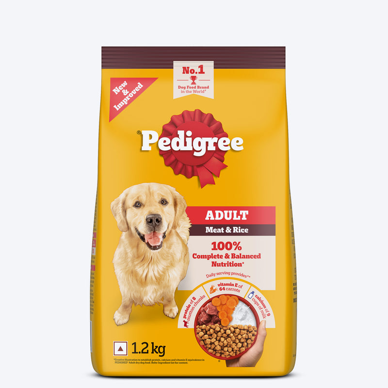 Pedigree Meat & Rice Dry Food For Adult Dog