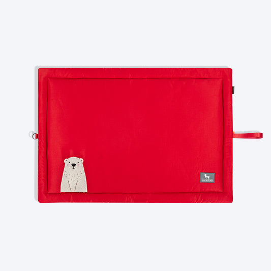 HUFT Cloudy Bear Classic Mat For Dog & Cat - Red
