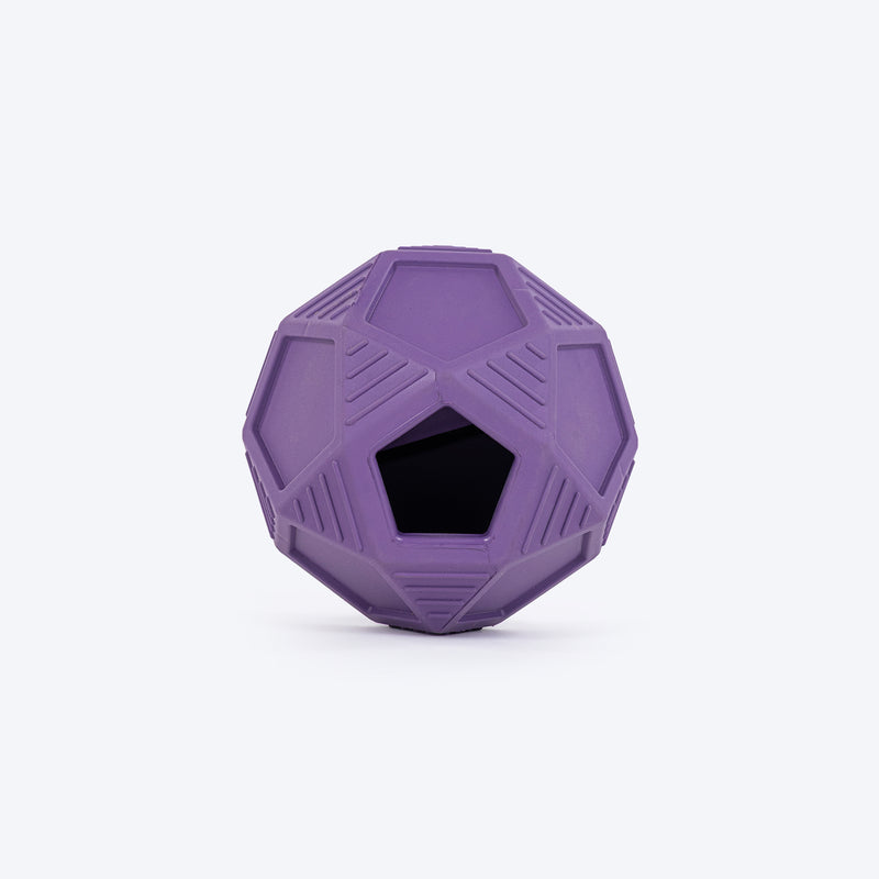 HUFT Chewtastic Bounce & Treat Ball Chew Toy For Dog - Purple - Heads Up For Tails