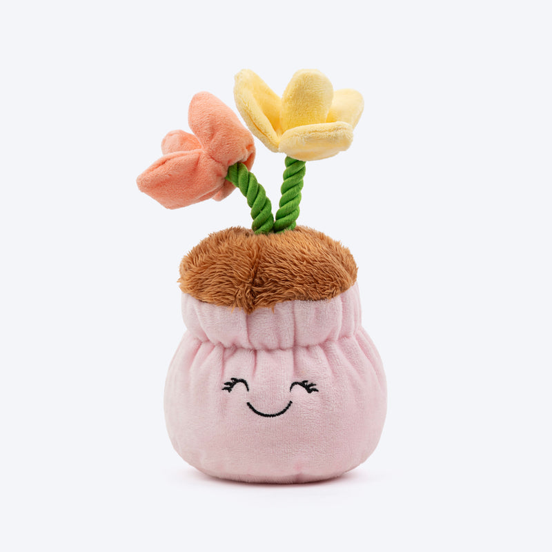 HUFT Flower Power Squeaky Plush Toy For Dog - Multicolor - Heads Up For Tails