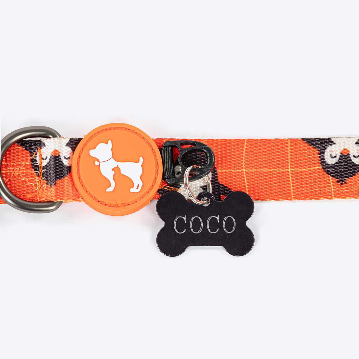 HUFT Peppy Penguin Collar For Dog - Orange
