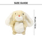 HUFT Funny Bunny Plush Toy For Dog - Beige & White