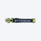 HUFT Personalised Basics (Mobile No.) Dog Collar - Neon Green