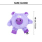 HUFT Momo The Monster Squeaky Plush Toy For Dog - Lavender