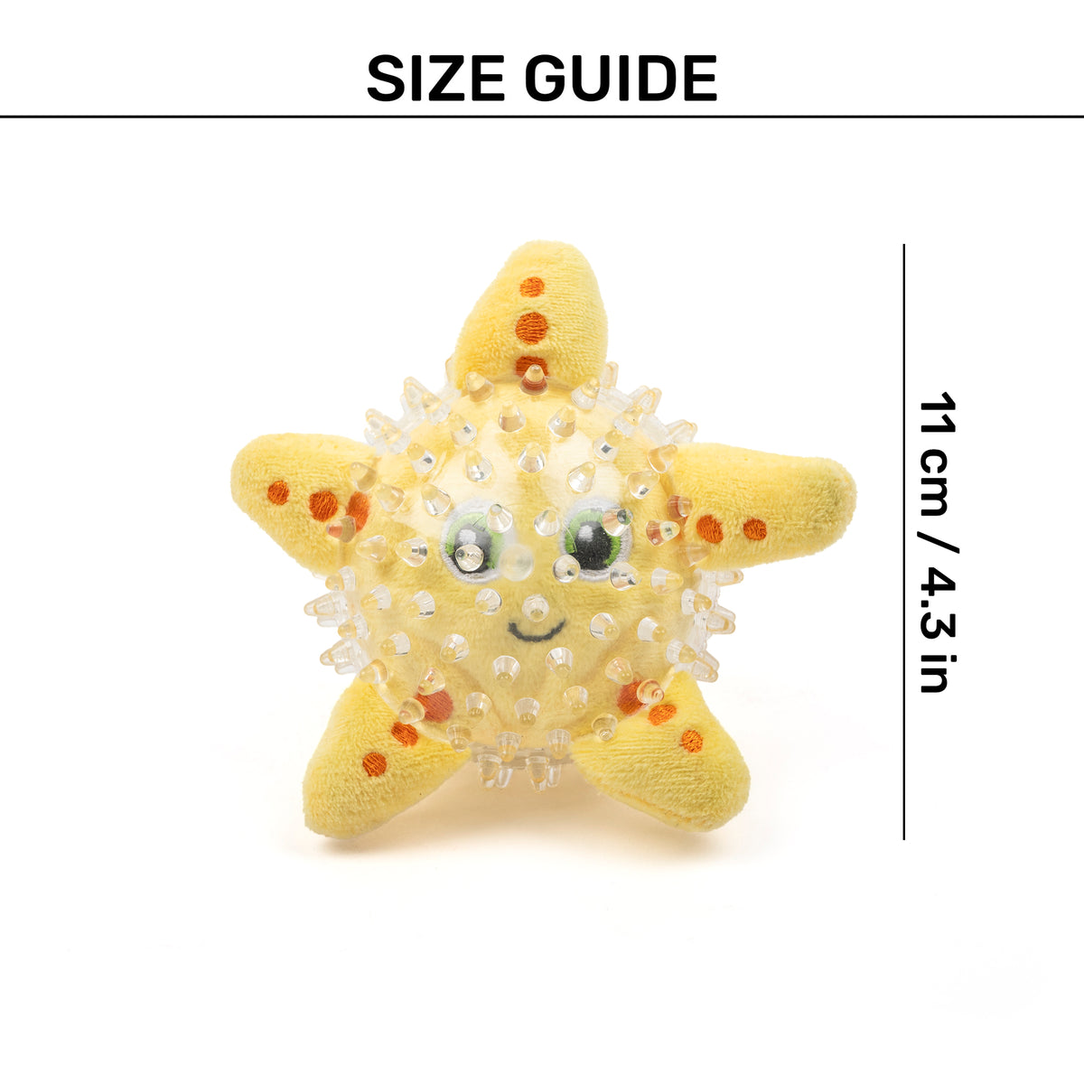 HUFT Super Star Chew Toy For Dog - Yellow - Heads Up For Tails