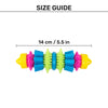 TLC Spiky Chomp Chew Toy For Dog - Multicolor - Heads Up For Tails