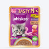 Whiskas Tasty Mix Chicken Tuna With Sweet Potato In Gravy Wet Food For Junior (2-12 Months) Kitten - 70 gm Pack - Heads Up For Tails