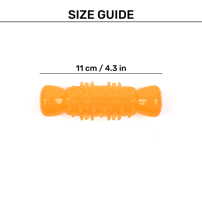 HUFT Chompy Bone Chew Toy For Dog - Orange - Heads Up For Tails