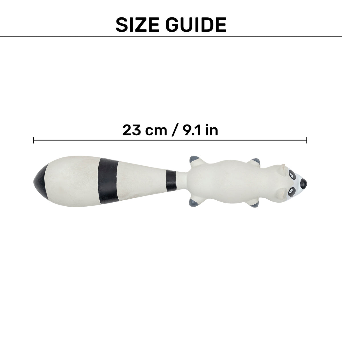 TLC Raspy Squeaky Chew Toy For Puppies & Small Dogs - Grey - Heads Up For Tails