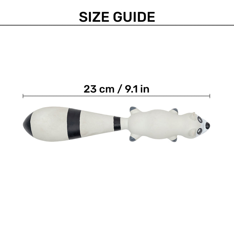 TLC Raspy Squeaky Chew Toy For Puppies & Small Dogs - Grey - Heads Up For Tails