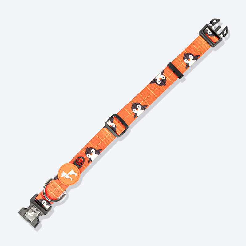 HUFT Peppy Penguin Collar For Dog - Orange