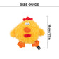 HUFT Miss Chicklet Squeaky Plush Toy For Dog - Yellow