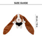 HUFT Louie Long Ears Squeaky Plush Toy For Dog - White & Brown