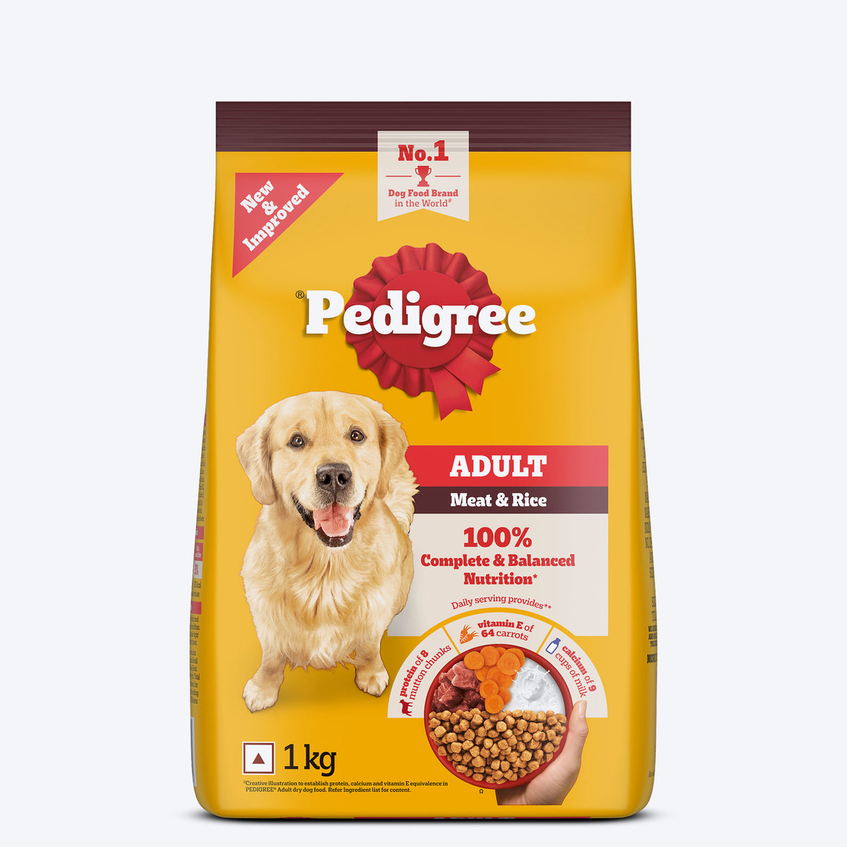 Pedigree Meat & Rice Dry Food For Adult Dog