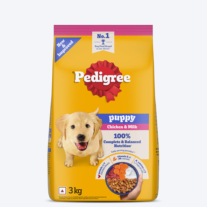 Pedigree Chicken & Milk Puppy Dry Dog Food (Contains 37 Essential Nutrients)