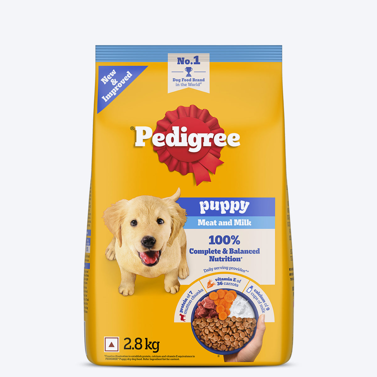 Pedigree Meat & Milk Puppy Dry Dog Food (Contains 37 Essential Nutrients)