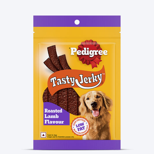 Pedigree Tasty Jerky Roasted Lamb Flavour Treat For Adult Dog - 70 g - Heads Up For Tails