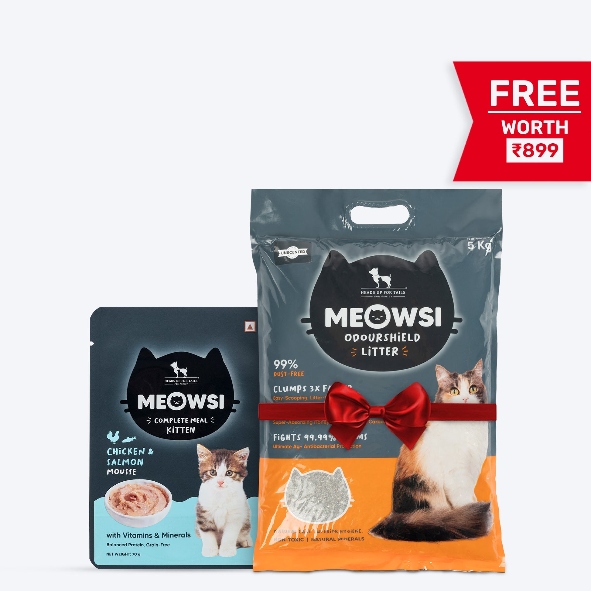Meowsi by HUFT Chicken & Salmon Mousse Kitten Wet Food - 70 gm - Heads Up For Tails