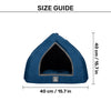 TLC Bedding With Removable Cushion For Cat & Puppy - Navy & Grey - Heads Up For Tails