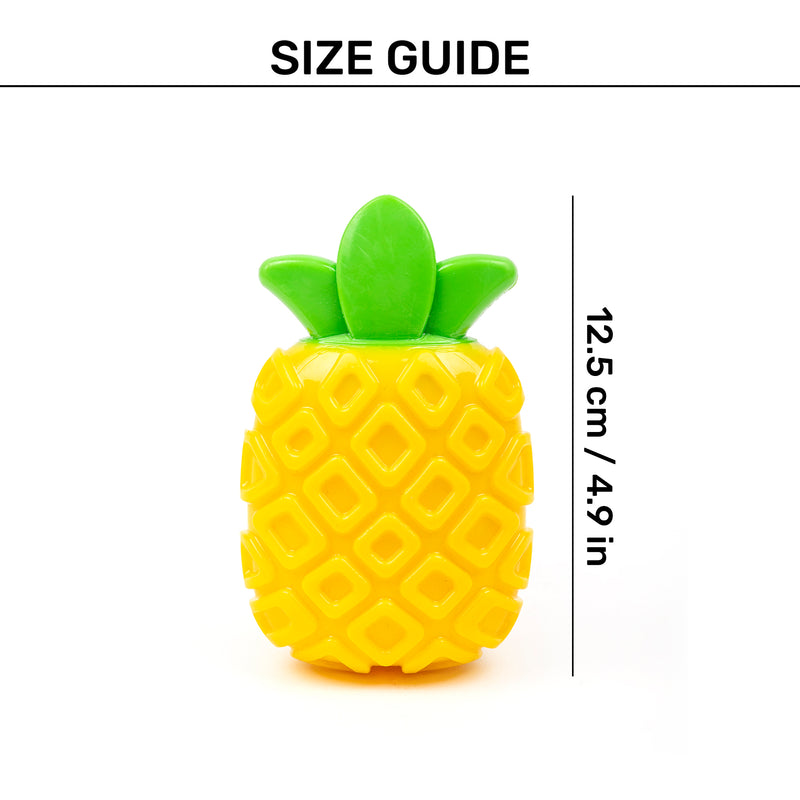 HUFT Pineapple Pop Chew Toy For Dog - Yellow - Heads Up For Tails
