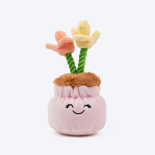 HUFT Flower Power Squeaky Plush Toy For Dog - Multicolor - Heads Up For Tails