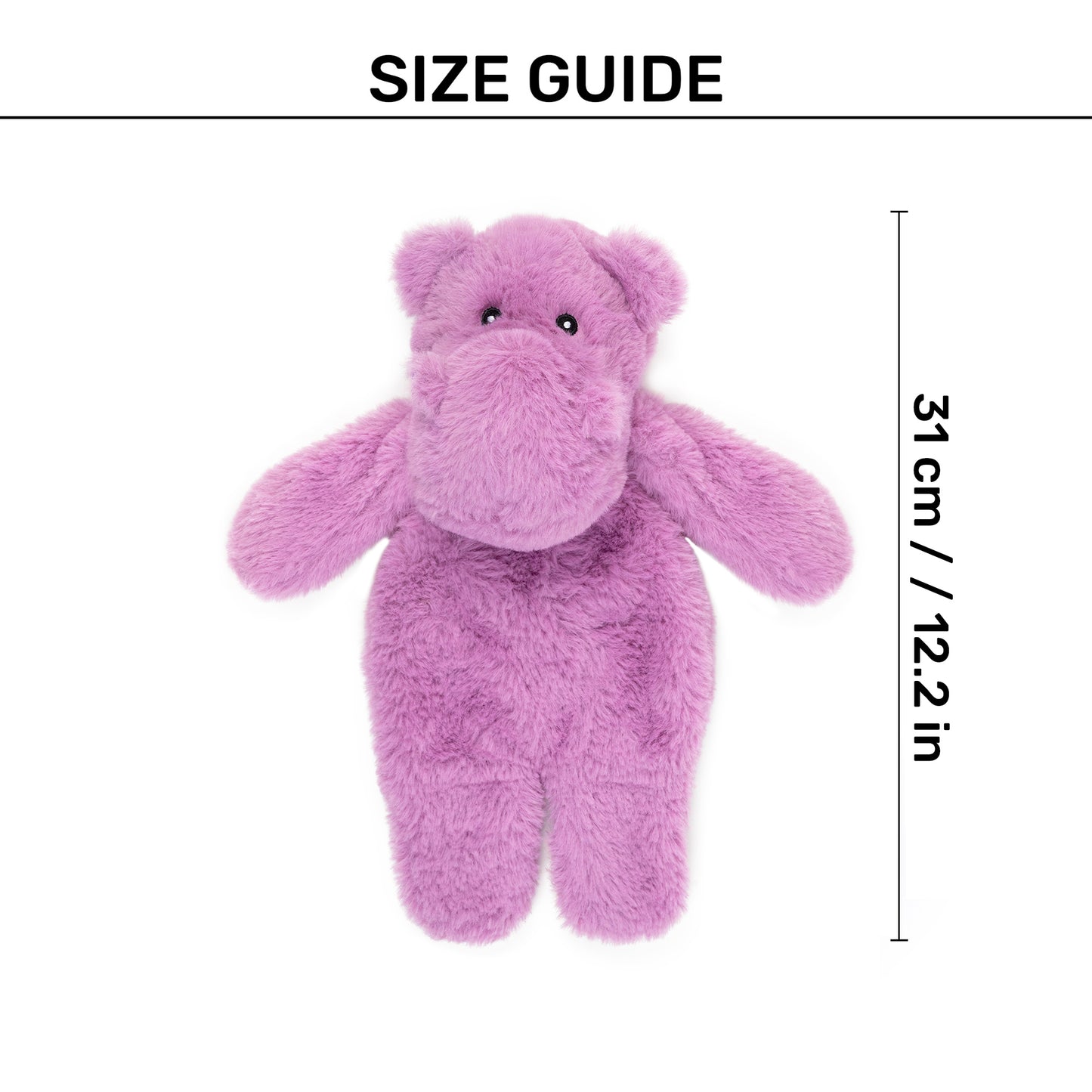 HUFT Happy Hippo Plush Toy For Dog - Lavender