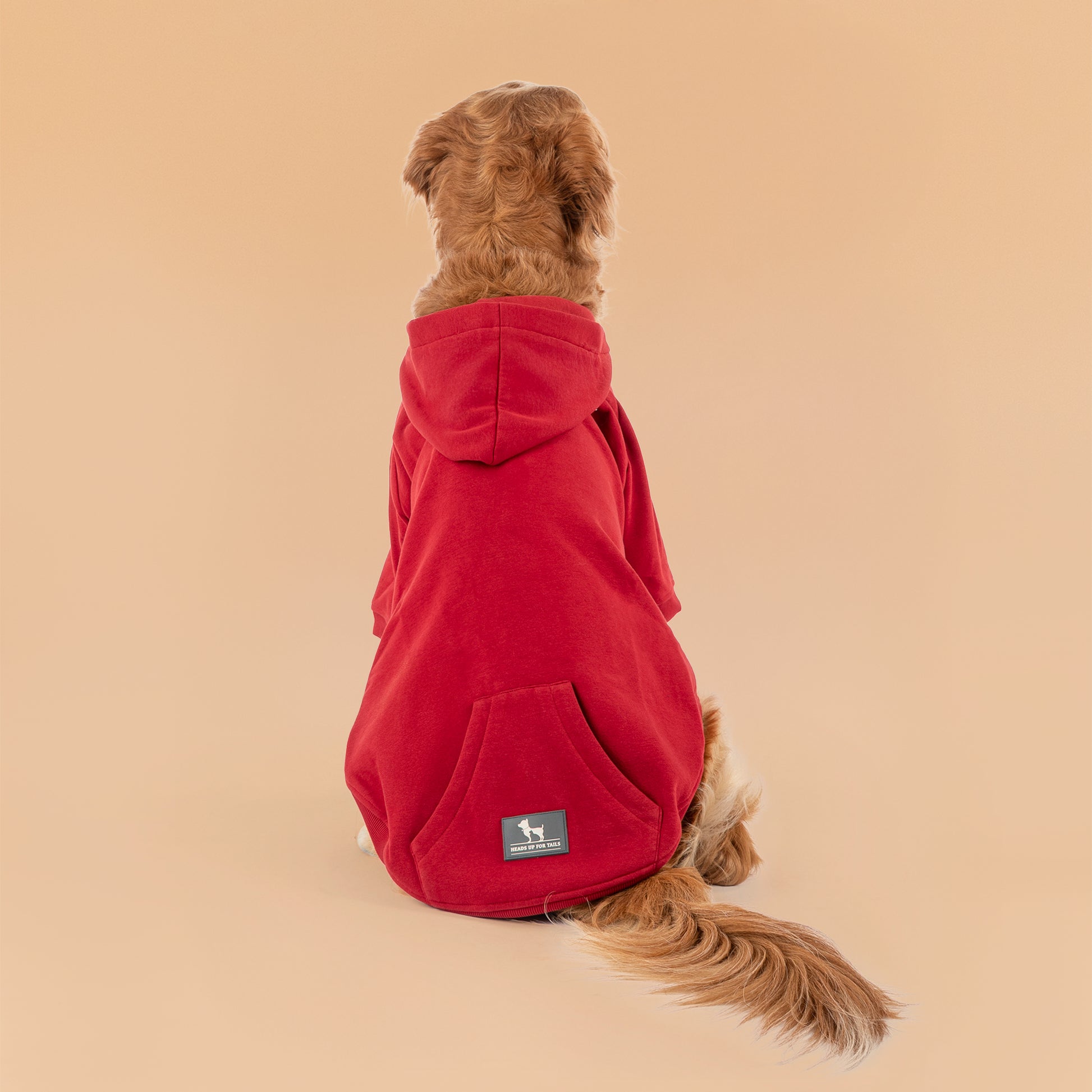 HUFT Cherry Sweet Sweatshirt With Hood For Big Dog - Red - Heads Up For Tails