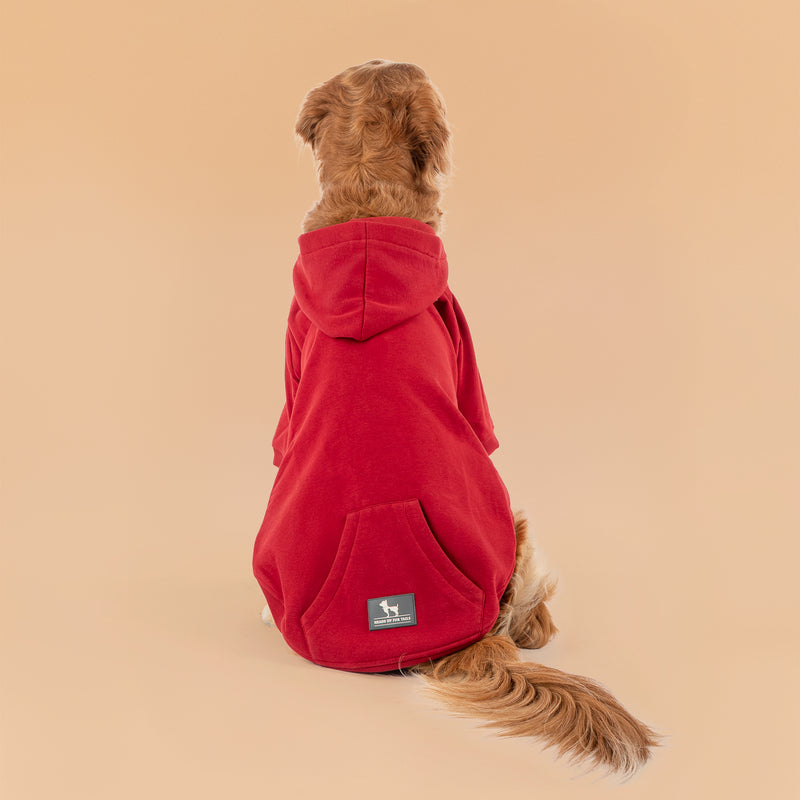 HUFT Cherry Sweet Sweatshirt With Hood For Big Dog - Red - Heads Up For Tails