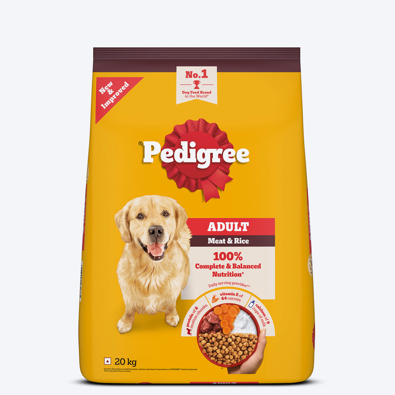 Pedigree Meat & Rice Dry Food For Adult Dog