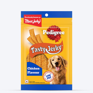 Pedigree Tasty Jerky Chicken Flavour Treat For Adult Dog - 70 g - Heads Up For Tails