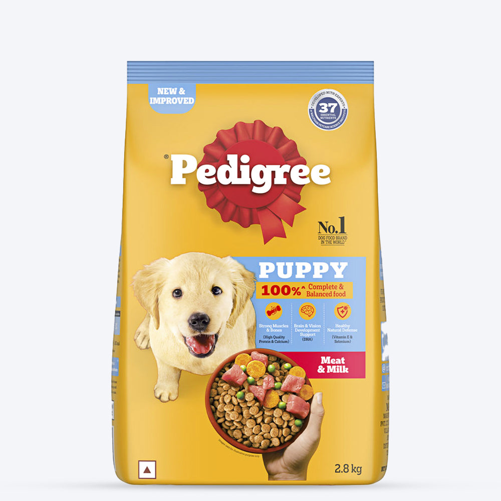 Pedigree Dry Dog Food Puppy, Meat & Milk, 20kg Pack Online in India ...