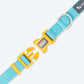 HUFT Dichromatic Collar For Dog - Turquoise & Yellow