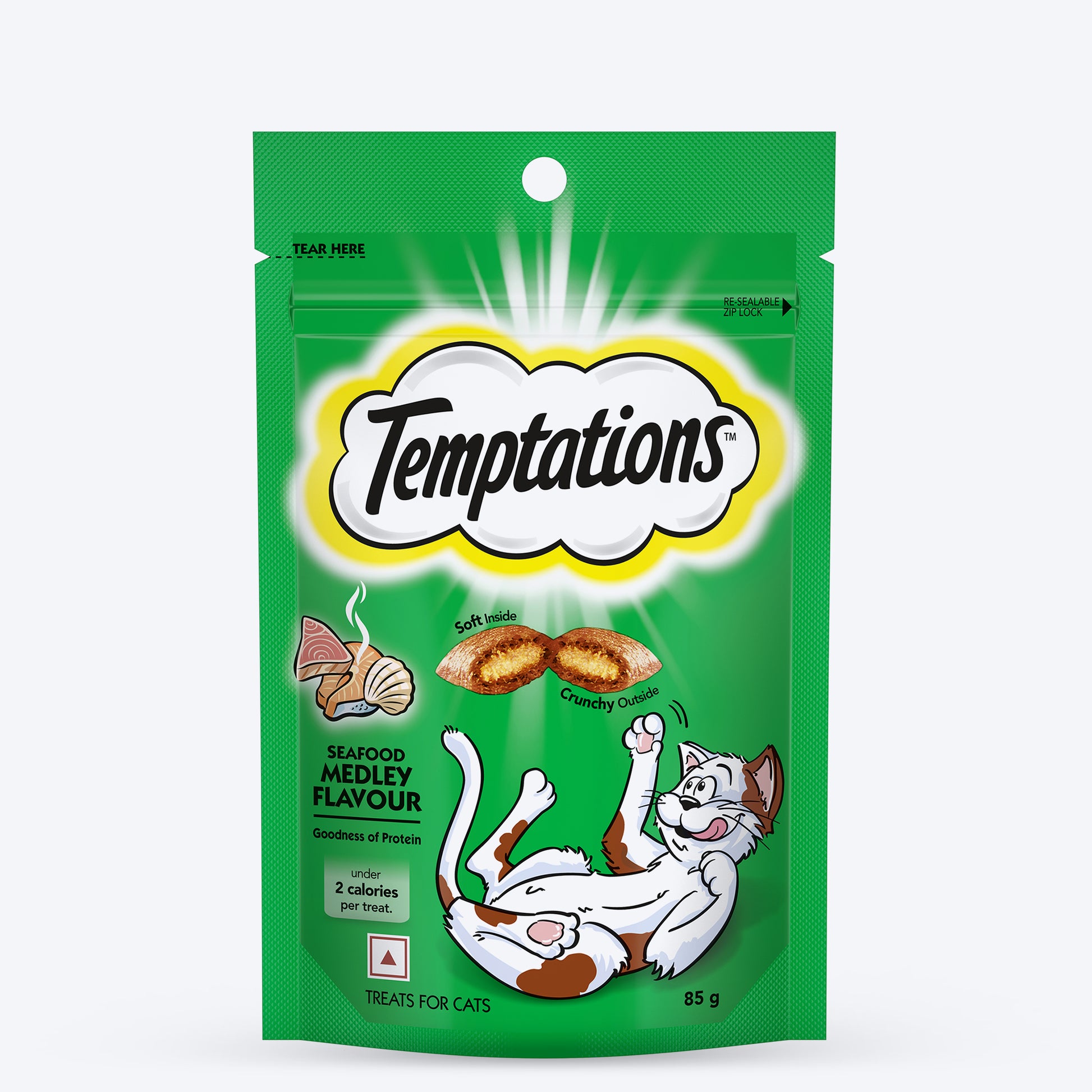 Temptations Cat Treat Seafood Medley Flavour - 85g - Heads Up For Tails