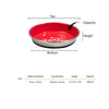 HUFT Cute Hearts Printed Steel Bowl For Cat - Red - Heads Up For Tails