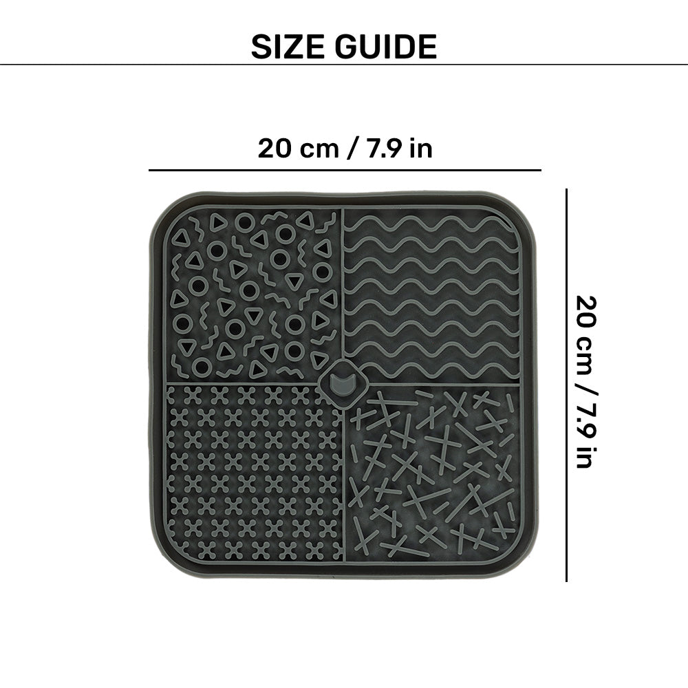 HUFT Munch Maze Lick Mat For Dog & Cat - Grey