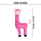 HUFT Love-A-Raffe Squeaky Plush Toy For Dog - Pink