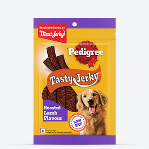 Pedigree Tasty Jerky Roasted Lamb Flavour Treat For Adult Dog - 70 g - Heads Up For Tails