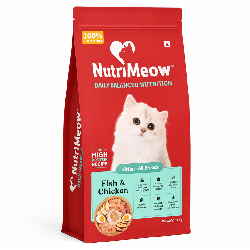 Nutrimeow Chicken & Fish Dry Food For Kitten