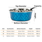HUFT Dine N' Dazzle Embossed Steel Bowl For Dog - Blue