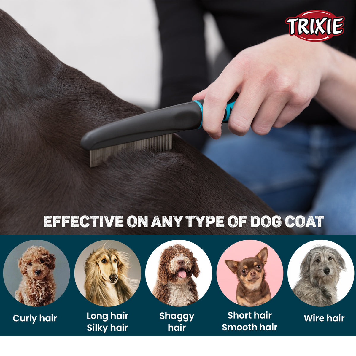 Trixie Flea and Dust Comb For Dogs - Heads Up For Tails