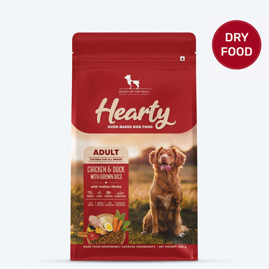 Hearty Oven-Baked Dry Food For Adult Dogs With Chicken, Duck & Brown Rice  - All Breed