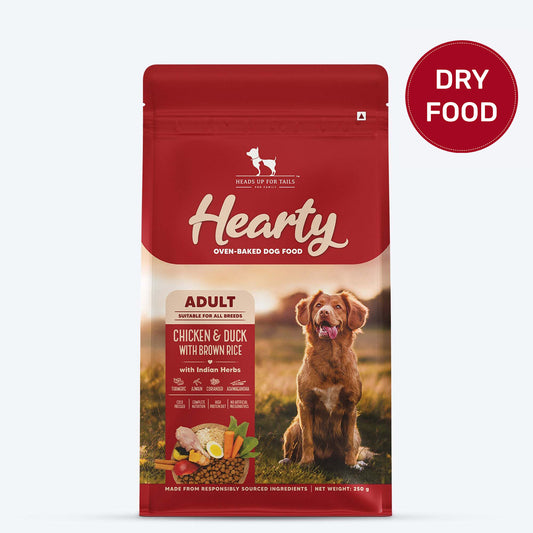 Hearty Oven-Baked Dry Food For Adult Dogs With Chicken, Duck & Brown Rice  - All Breed