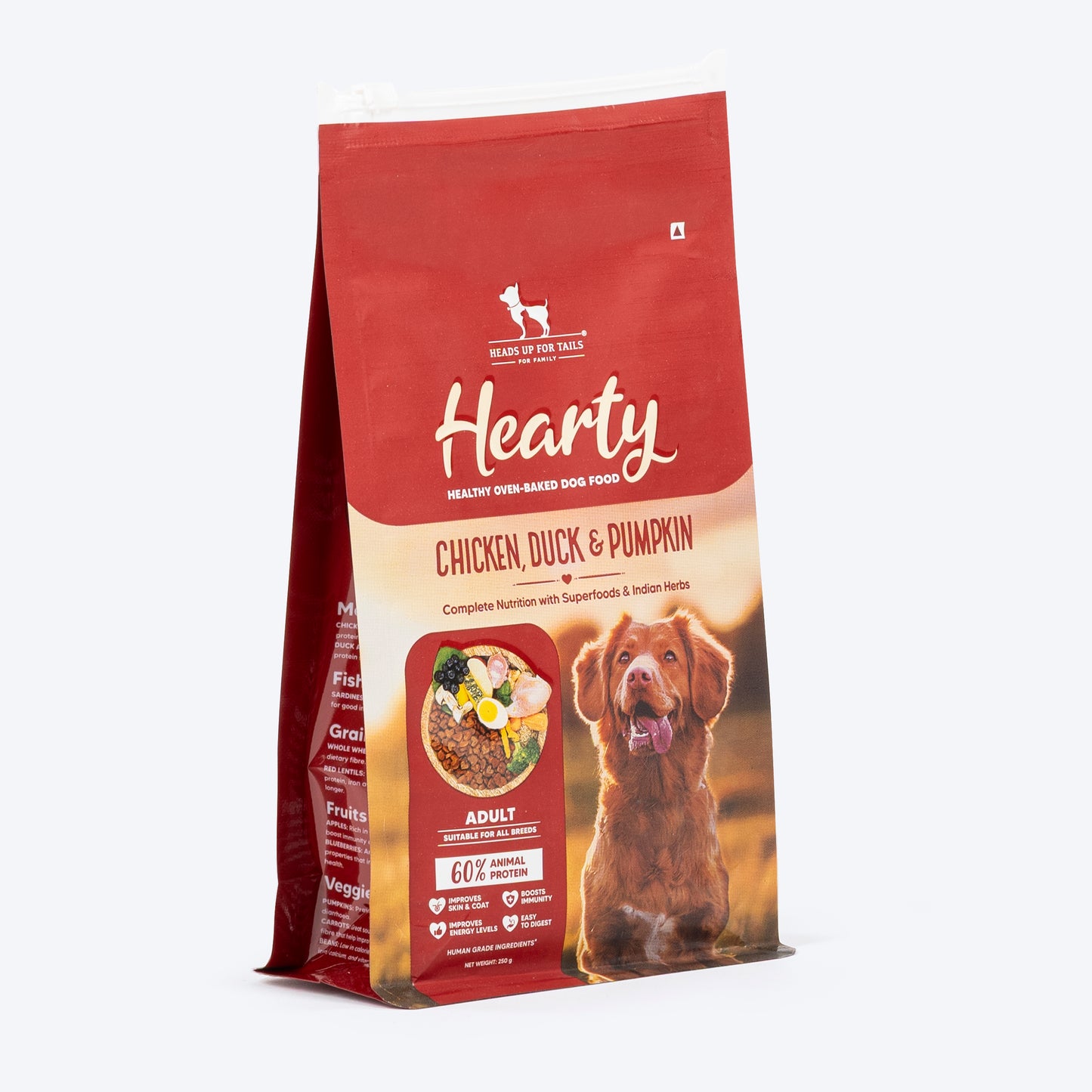 Hearty Chicken, Duck & Pumpkin Oven-Baked Dry Food For Adult Dog - All Breeds