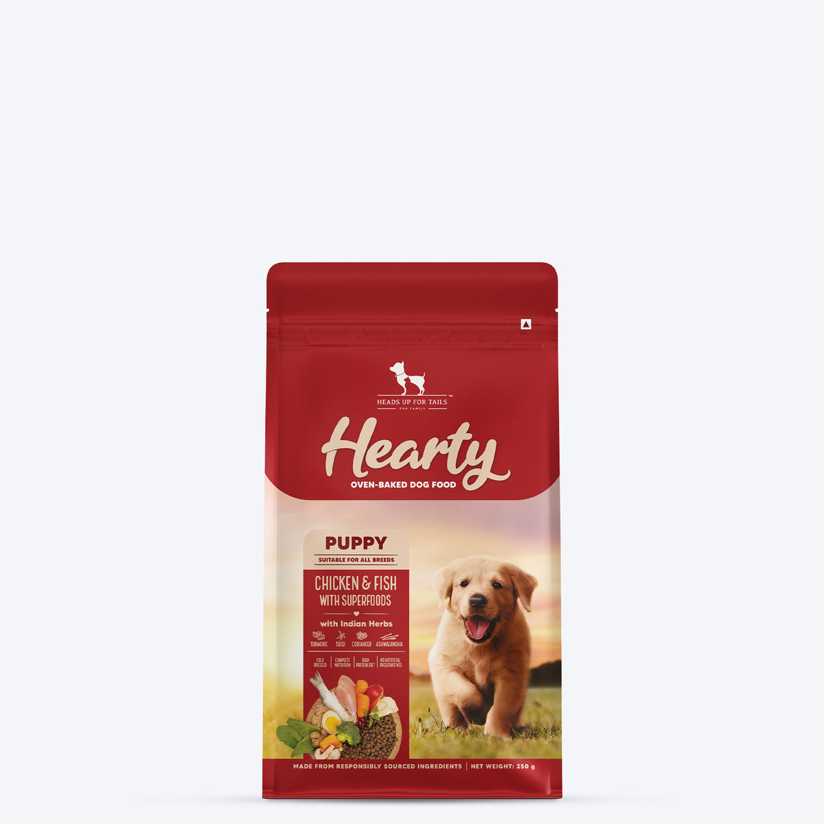 Hearty Oven-Baked Chicken & Fish Dry Food For Puppy, Human-Grade, High-Protein, Superfood Blend