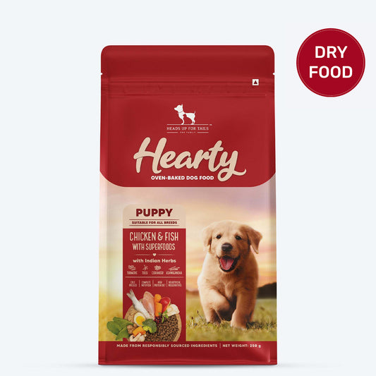 Hearty Oven-Baked Dry Food For Puppies With Chicken, Fish & Indian Herbs - All Breed