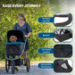 Trixie Black Buggy For Dogs - Hold Upto 12.5 kg (60 X 112 X 120 cm) - Heads Up For Tails