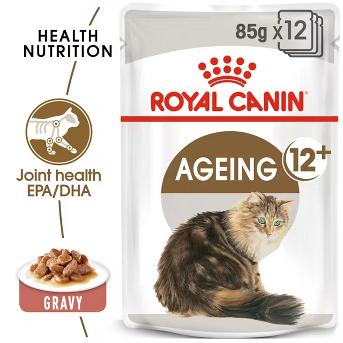 Royal Canin Ageing 12+ Gravy Wet Cat Food - 85 g packs