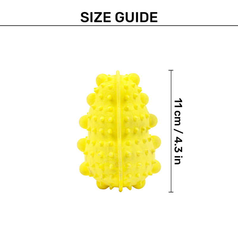 Dash Dog Mello-Yello Peanut Toy For Dog - Yellow - Heads Up For Tails