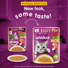 Whiskas Tasty Mix Wet Food Made With Real Fish (Seafood Cocktail & Wakame Seaweed) in Gravy For Adult (1+ year) Cat - 70 gm Pack - Heads Up For Tails